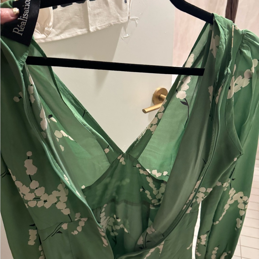 Realisation Par Green Floral Dress